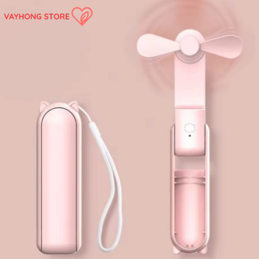 BreezeMate™ – USB Mini Fan + Power Bank Combo | Portable & Long Battery Life