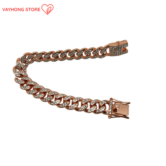 Iced Cuban Chain – 12mm Full Diamond Hip-Hop Necklace for Men