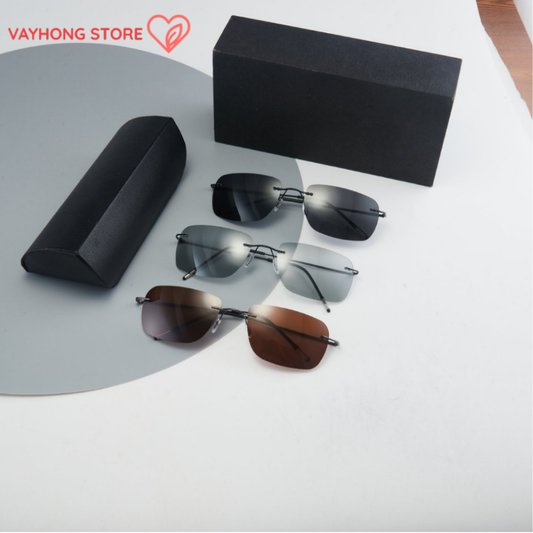 BlueShift™ Polarized Square Sunglasses – Color-Changing UV Protection for Men & Women