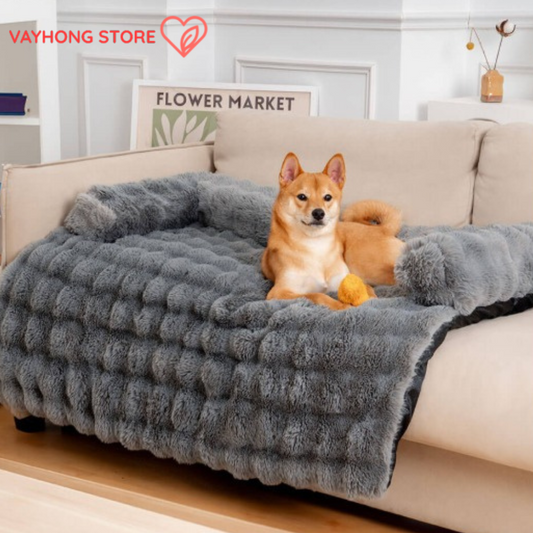 FluffyFuzz™ Calming Dog Sofa Mat – Cozy, Secure, and Sofa-Friendly