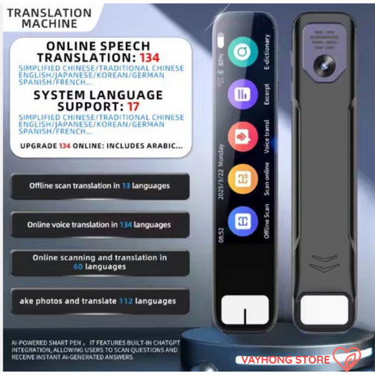 LingoScan™ – Smart AI Translation Pen with GPT & Real-Time Multilingual Voice Translation