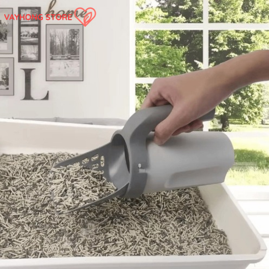 CleanScoop™ – All-in-One Cat Litter Scoop with Built-in Trash Can & Filter