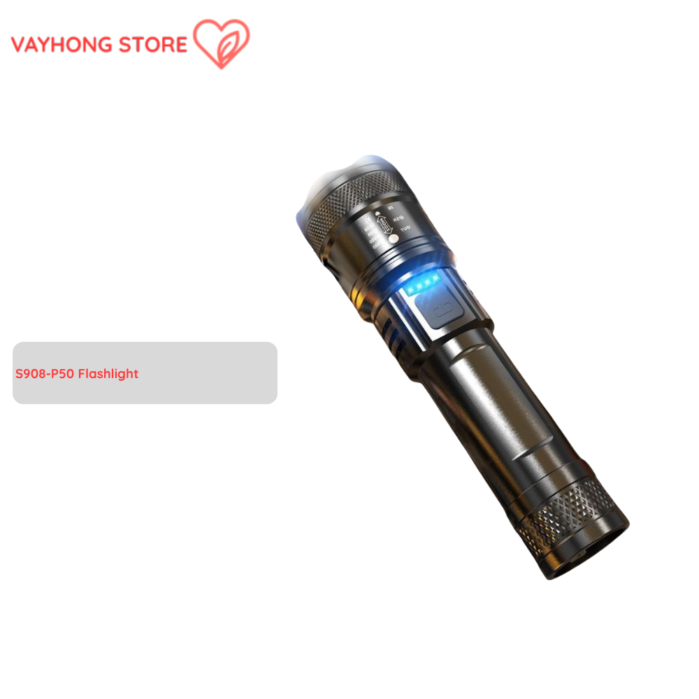 TrailBlaze™ Pro Flashlight – Multifunction Long-Range Outdoor White Laser Torch with Side Light