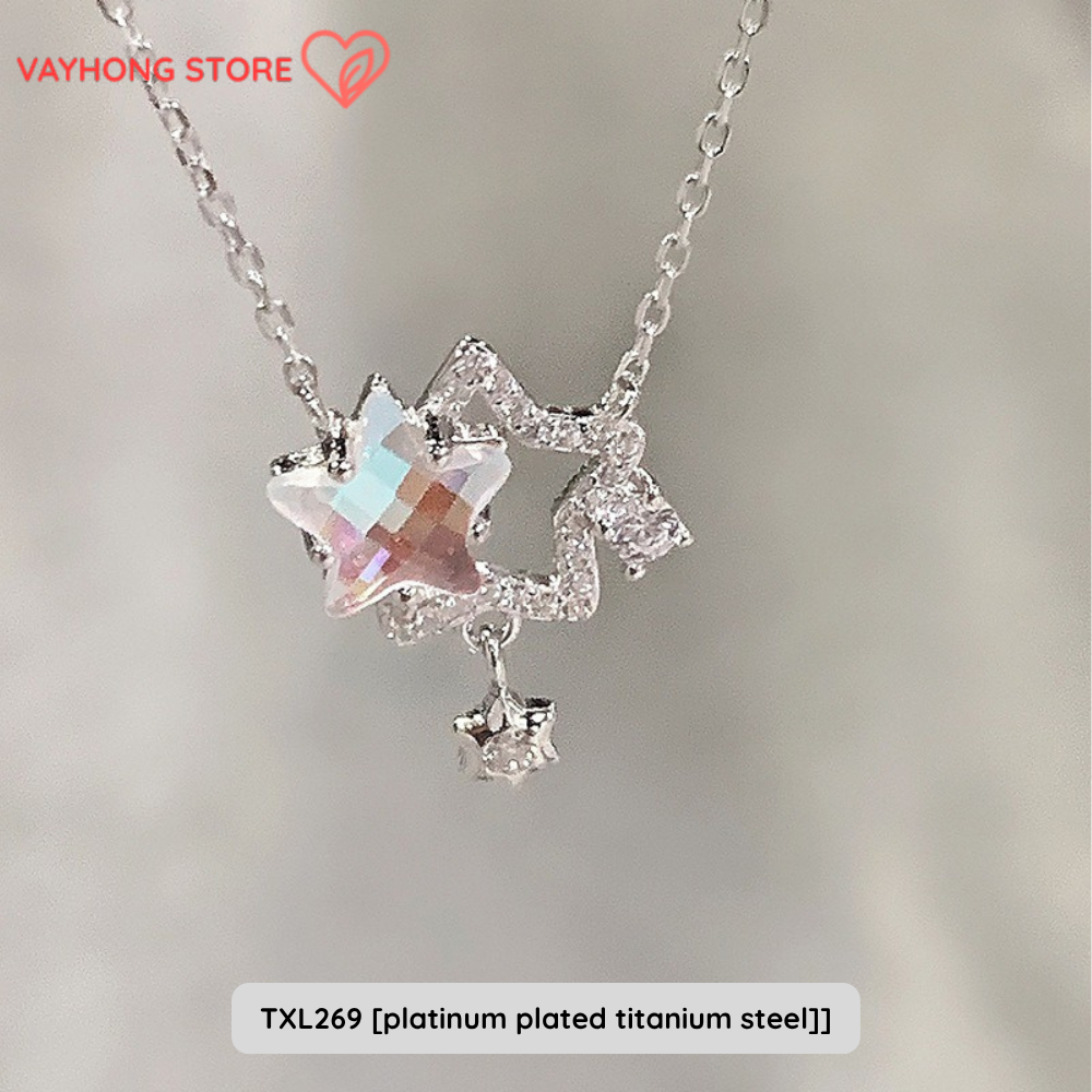 Elegantra™ – Titanium Steel Clavicle Necklace for Women | Fade-Free, High-End Elegance