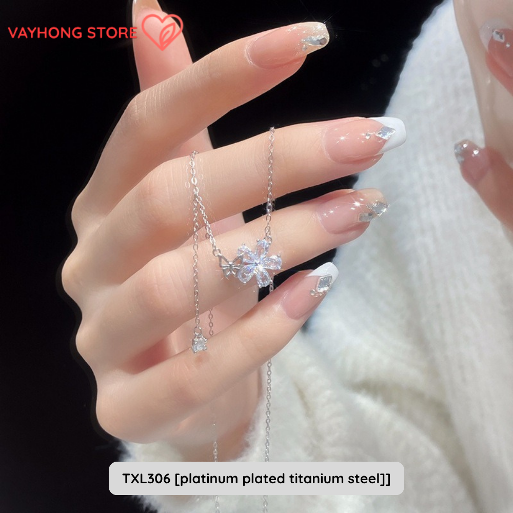 Elegantra™ – Titanium Steel Clavicle Necklace for Women | Fade-Free, High-End Elegance