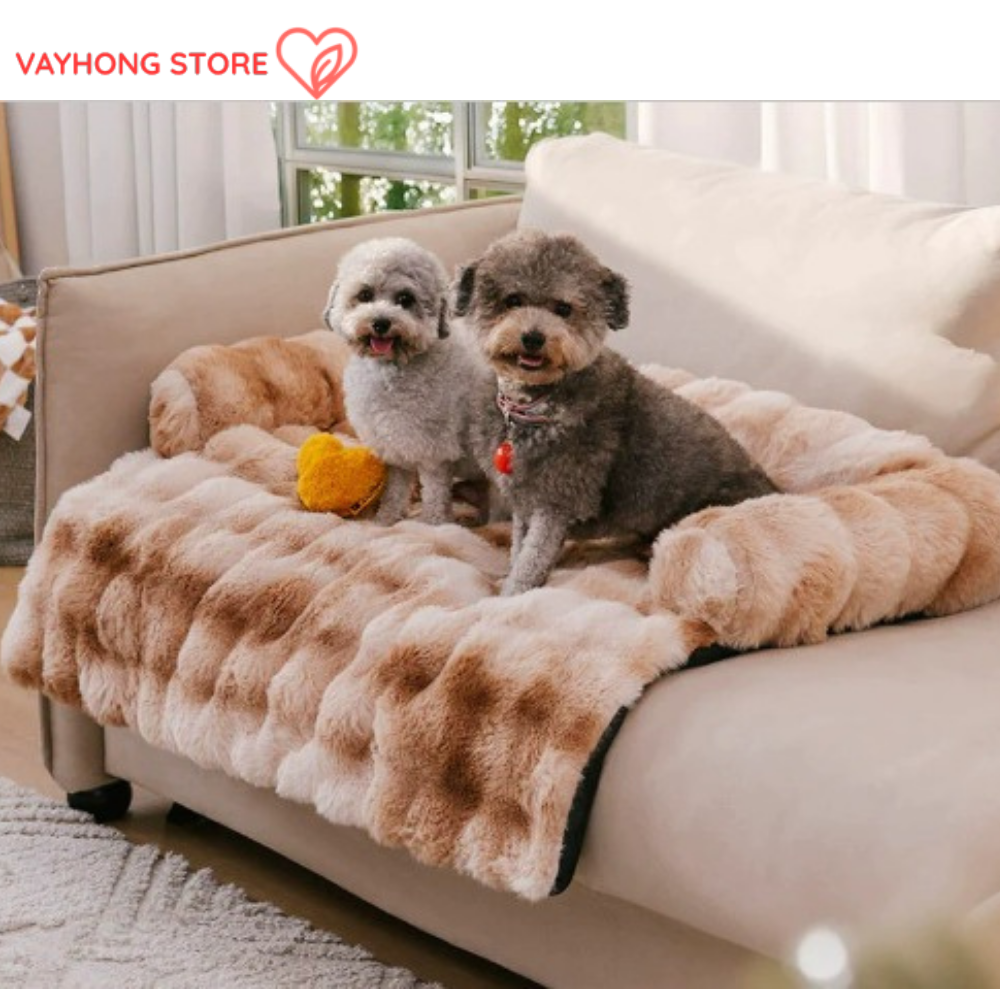 FluffyFuzz™ Calming Dog Sofa Mat – Cozy, Secure, and Sofa-Friendly