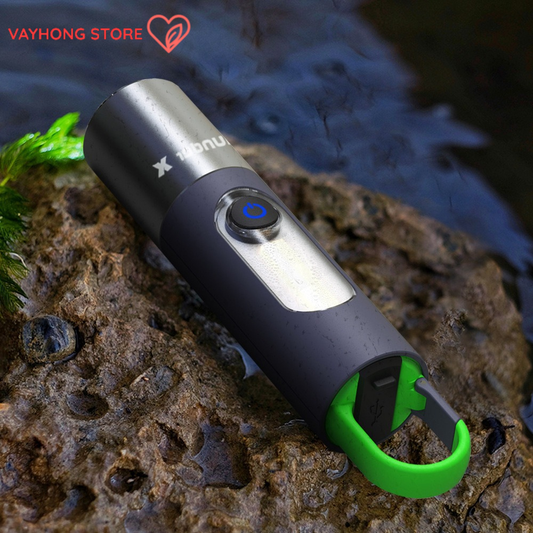 TrailBlaze™ Pro Flashlight – Multifunction Long-Range Outdoor White Laser Torch with Side Light