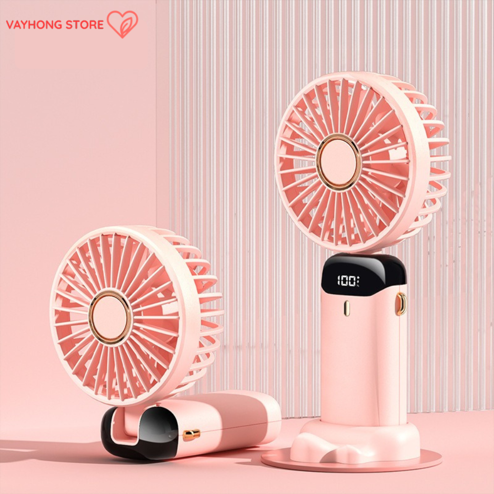 BreezeMate™ 5-Speed USB Mini Fan – Aromatherapy, Foldable, Long-Endurance Cooling