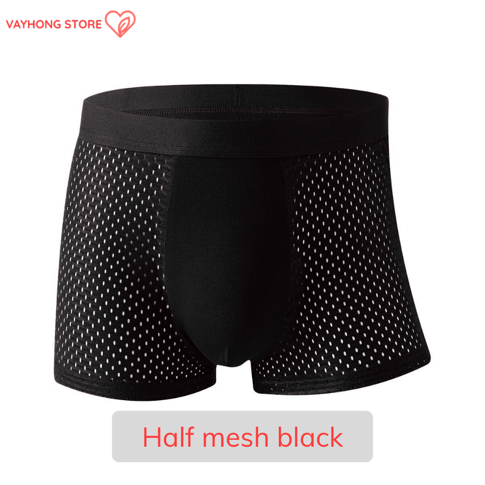CoolMesh™ Men’s Breathable Boxers – Seamless, Ultra-Comfortable, Mid-Waist Underwear
