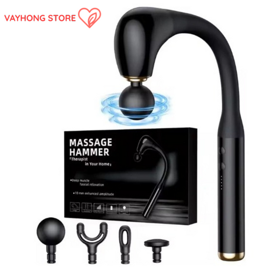 FlexRelief™ – 4-in-1 Fascia Gun Massager for Deep Muscle Recovery