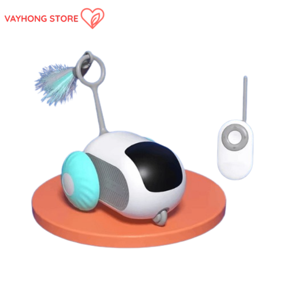 WhiskerZoom™ Smart Cat Toy Car – Auto-Rolling & Remote-Control Fun for Curious Cats
