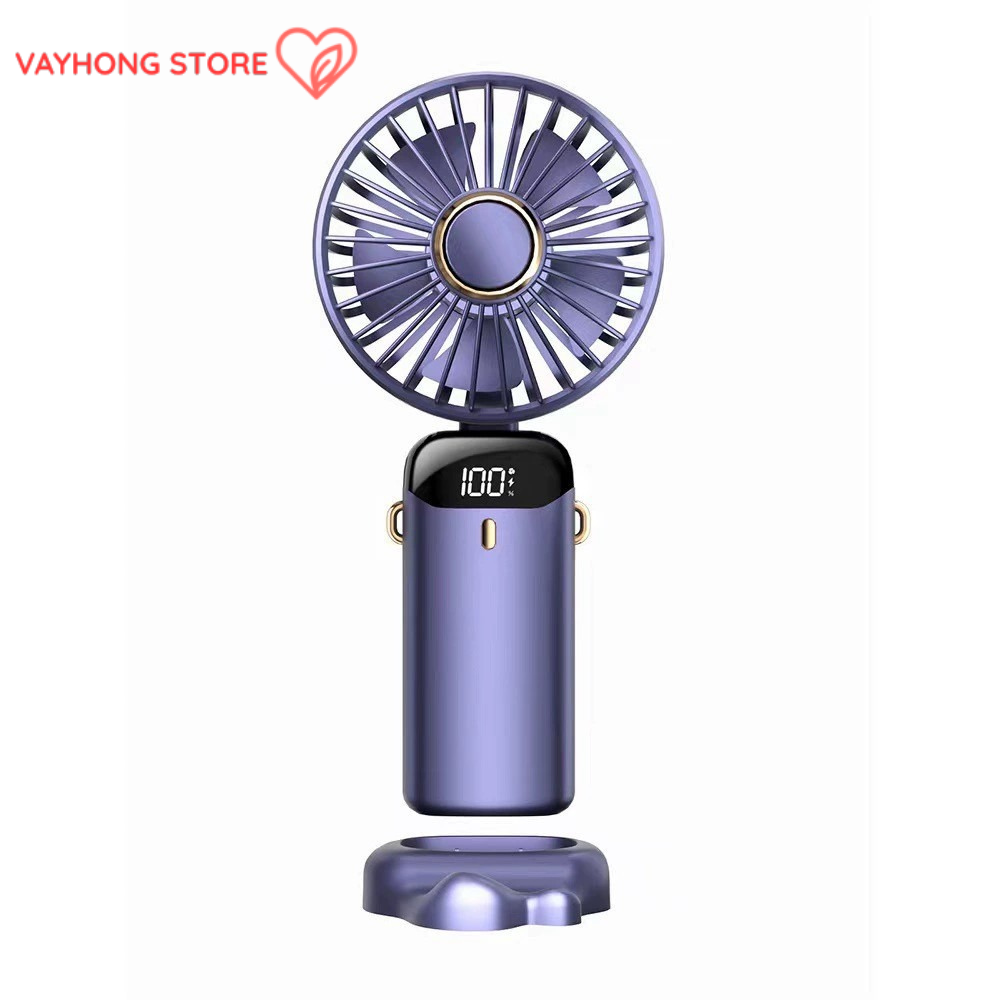 BreezeMate™ 5-Speed USB Mini Fan – Aromatherapy, Foldable, Long-Endurance Cooling