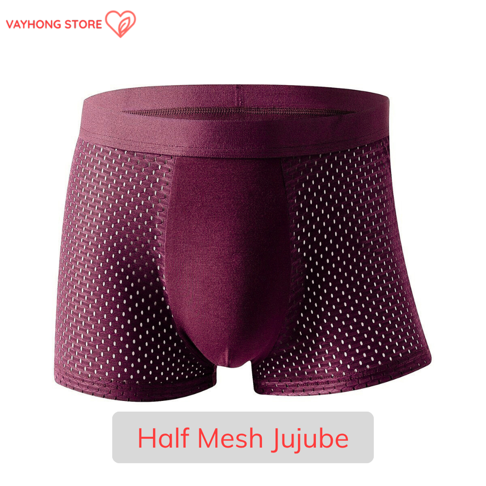 CoolMesh™ Men’s Breathable Boxers – Seamless, Ultra-Comfortable, Mid-Waist Underwear