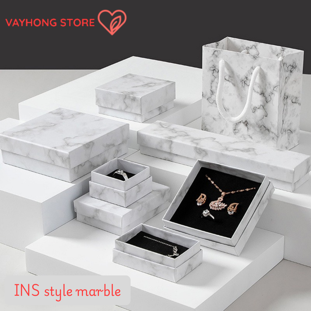 SkyCover™ Black Cowhide Jewelry Box – Premium Packaging for Rings, Earrings, Necklaces & Bracelets