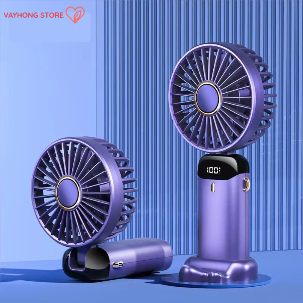 BreezeMate™ 5-Speed USB Mini Fan – Aromatherapy, Foldable, Long-Endurance Cooling
