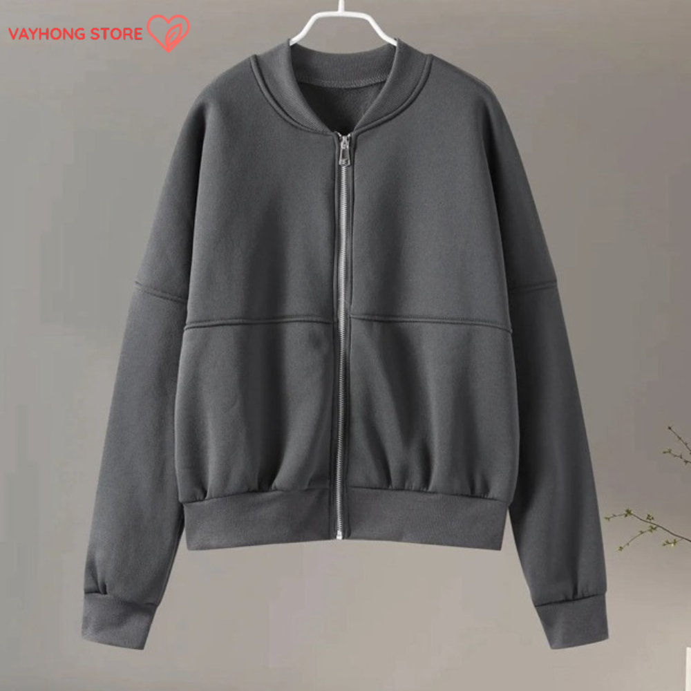 UrbanChic™ Two-Piece Streetwear Set – Zip-Up Cardigan & Jogger Pants for Fall/Winter