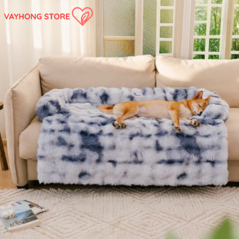 FluffyFuzz™ Calming Dog Sofa Mat – Cozy, Secure, and Sofa-Friendly