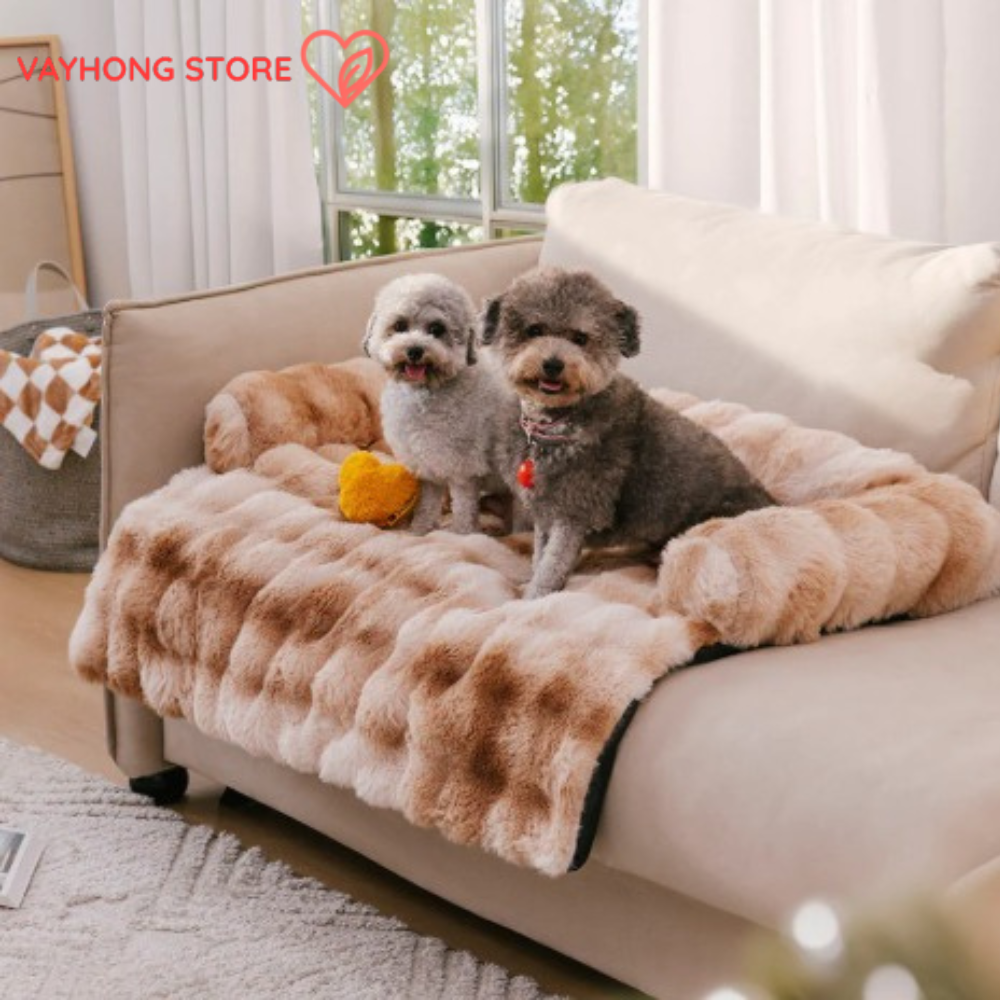 FluffyFuzz™ Calming Dog Sofa Mat – Cozy, Secure, and Sofa-Friendly
