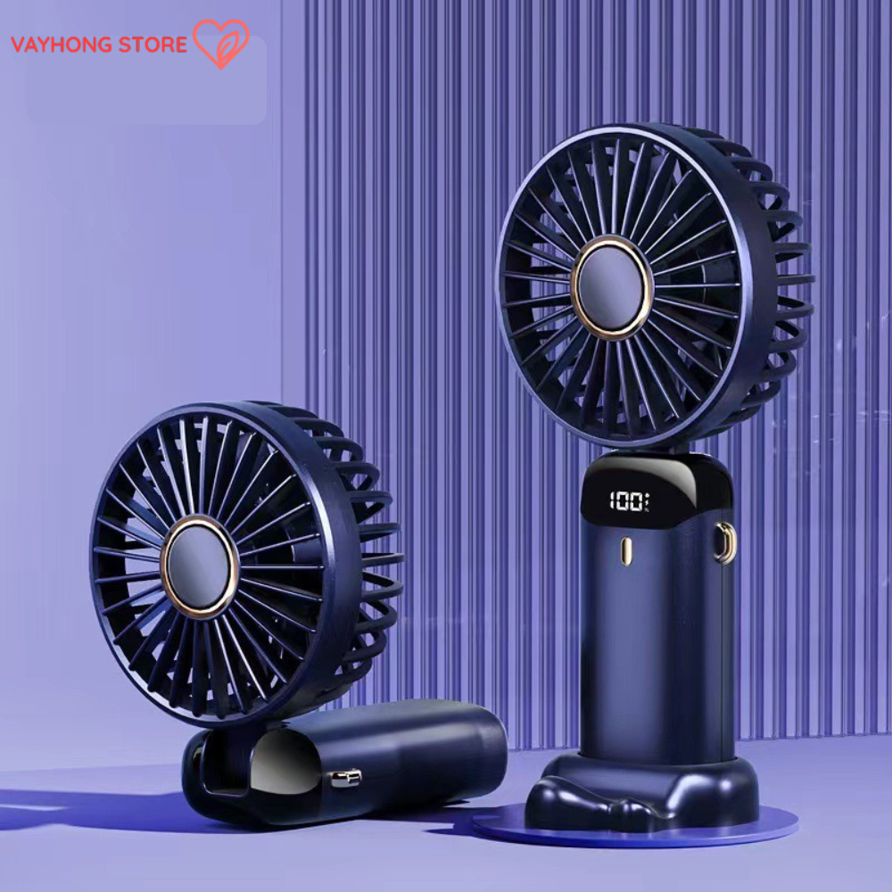 BreezeMate™ 5-Speed USB Mini Fan – Aromatherapy, Foldable, Long-Endurance Cooling