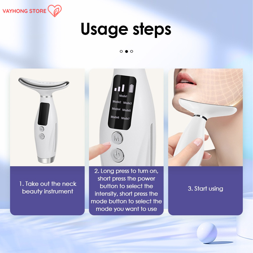 GlowLift™ – Multi-Color Neck Firming Device with LED Therapy & Sonic Massage
