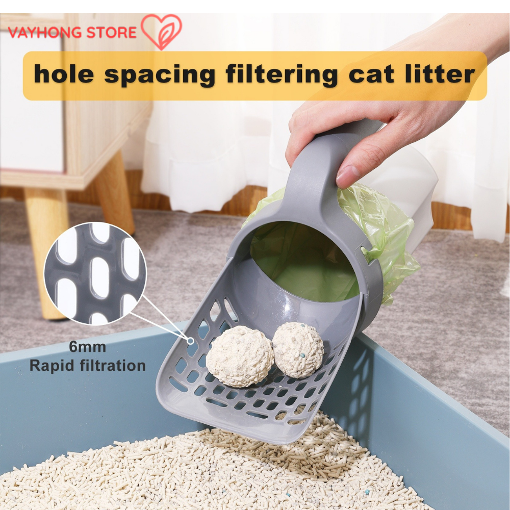 CleanScoop™ – All-in-One Cat Litter Scoop with Built-in Trash Can & Filter