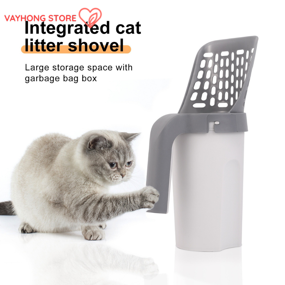 CleanScoop™ – All-in-One Cat Litter Scoop with Built-in Trash Can & Filter