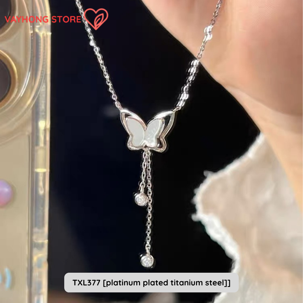 Elegantra™ – Titanium Steel Clavicle Necklace for Women | Fade-Free, High-End Elegance