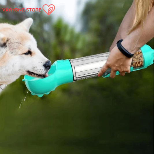 PupMate™ 3-in-1 Dog Water Bottle & Food Feeder – Hydration & Snacks On-the-Go