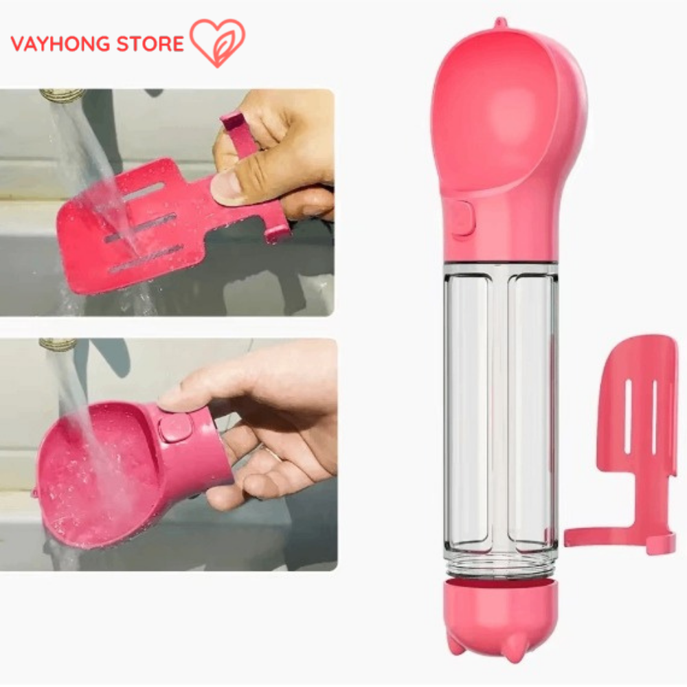 PupMate™ 3-in-1 Dog Water Bottle & Food Feeder – Hydration & Snacks On-the-Go