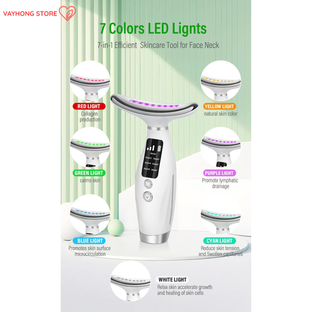 GlowLift™ – Multi-Color Neck Firming Device with LED Therapy & Sonic Massage