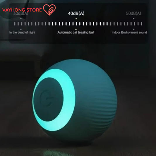 WhiskerChase™ – Smart Rolling Ball Toy for Cats with Automatic Movement & Quiet Design