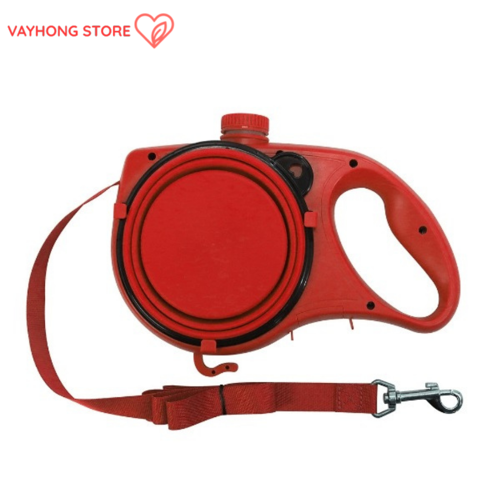 PawMate™ 5-in-1 Dog Leash – Built-In Water Bottle, Bowl & Waste Dispenser for Total Outdoor Convenience